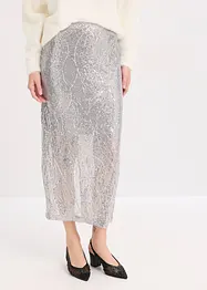 Jupe midi à sequins, bonprix