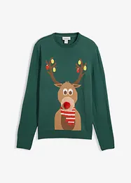 Pull avec motif de Noël, bonprix