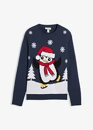 Pull avec motif de Noël, bonprix