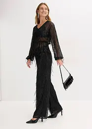 Pantalon à sequins et franges, bonprix