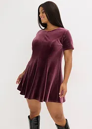Robe courte en velours doux, bonprix