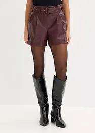 Short enduit avec ceinture, bonprix