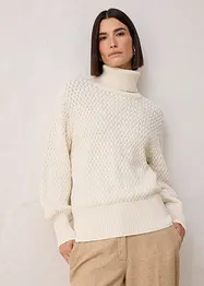 Pull col roulé avec laine mérinos, bonprix