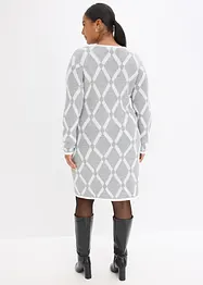 Robe en maille poilue avec motif en losange, bonprix