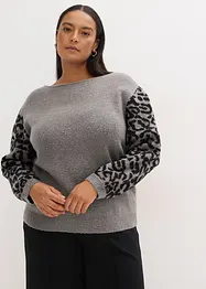 Pull à motif léopard, bonprix