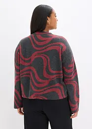 T-shirt manches longues en tissu côtelé douillet, bonprix