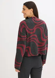 T-shirt manches longues en tissu côtelé douillet, bonprix