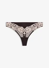 String à dentelle bicolore, bonprix