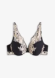 Soutien-gorge à coques en dentelle bicolore, bonprix