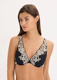 Soutien-gorge à coques en dentelle bicolore, bonprix