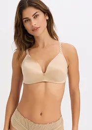 Soutien-gorge à coques sans armatures, broderies, bonprix