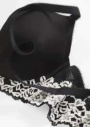 Soutien-gorge à coques avec dentelle bicolore, bonprix