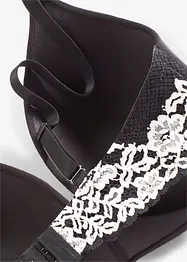 Soutien-gorge à coques sans armatures, coton et dentelle, bonprix
