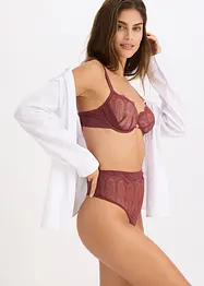 String taille haute avec dentelle, bonprix