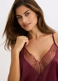 Nuisette en satin avec broderies, bonprix