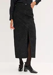 Jupe midi en coton extensible, bonprix