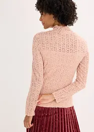 T-shirt col roulé en dentelle, bonprix