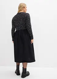 Robe bi-matière 100% coton, bonprix