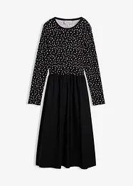 Robe bi-matière 100% coton, bonprix