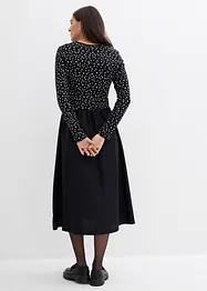 Robe bi-matière 100% coton, bonprix