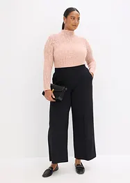 T-shirt col roulé en dentelle, bonprix