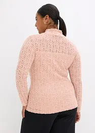 T-shirt col roulé en dentelle, bonprix