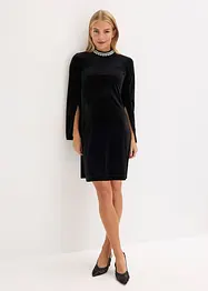 Robe courte en velours fluide, bonprix