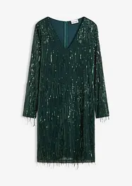 Robe à sequins et franges, bonprix