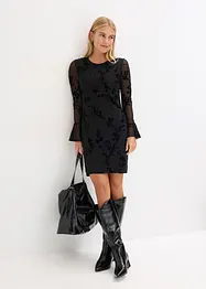 Robe courte avec manches en mesh, bonprix