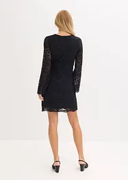 Robe à dentelle et manches trompette, bonprix