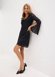 Robe à dentelle et manches trompette, bonprix