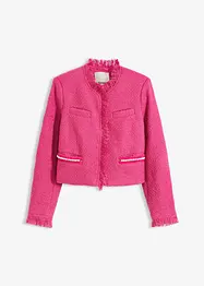 Blazer cropped en maille bouclette, bonprix