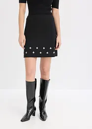 Mini-jupe en coton mélangé, bonprix