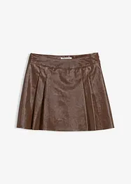 Mini-jupe enduite à plis creux, bonprix