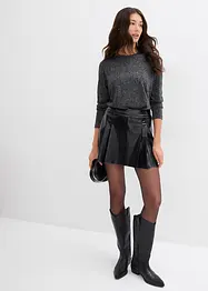 T-shirt manches longues effet lurex, bonprix