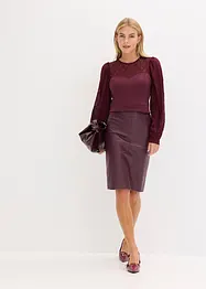 T-shirt manches longues à dentelle, bonprix