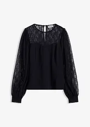 T-shirt manches longues à dentelle, bonprix