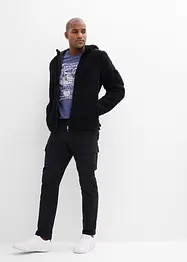 Pantalon cargo regular en coton extensible et robuste, droit, bonprix