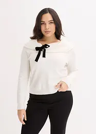 Pull oversize à encolure Bardot, bonprix