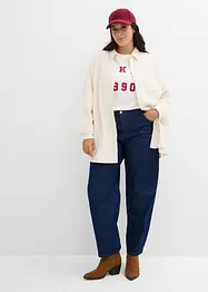 Jean balloon taille mi-haute, super doux, bonprix