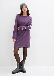 Robe sweat avec œillets, bonprix
