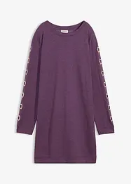 Robe sweat avec œillets, bonprix