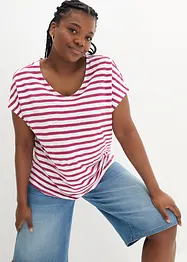 T-shirt 100% lin à manches chauve-souris, bonprix