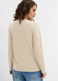 Lot de 2 T-shirts manches longues en coton extensible, bonprix