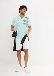 T-shirt col tunisien 100% coton, bonprix