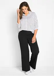 Pantalon large à pinces et taille élastiquée, bonprix