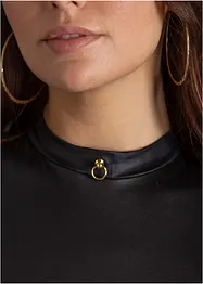 Body-string wet look ouvert, bonprix