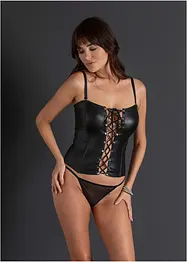 Guêpière wetlook à laçage, bonprix