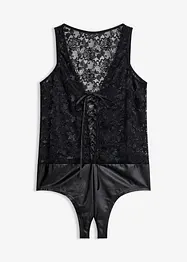 Body ouvert avec wet look, bonprix