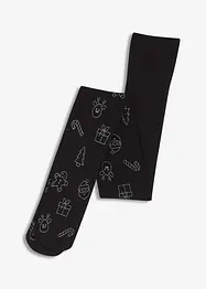 Collant à imprimé de Noël brillant, bonprix